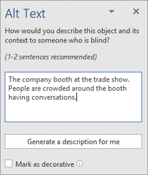 PowerPoint: add alt text