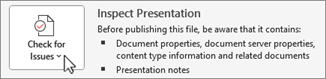 PowerPoint Inspect Presentation Tool.